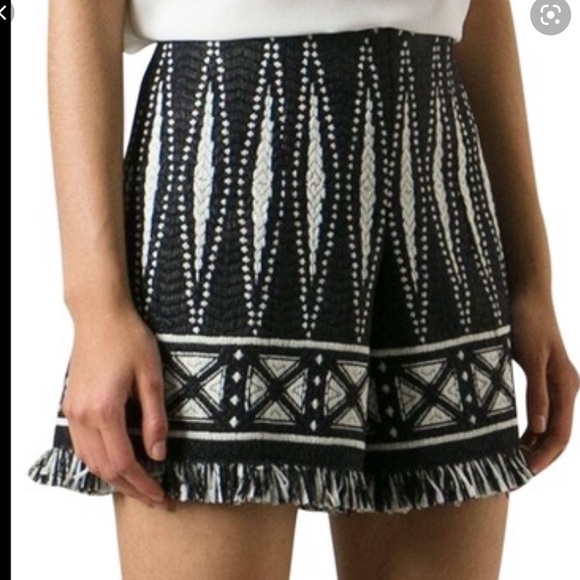 Tory Burch Pants - Tory Birch Woven fringe shorts